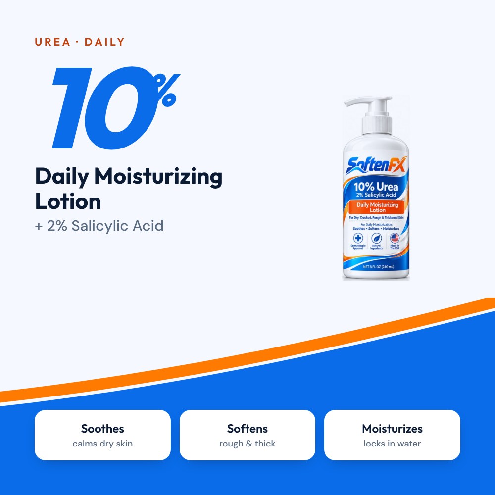 10% urea daily strength: soothes, softens, moisturizes