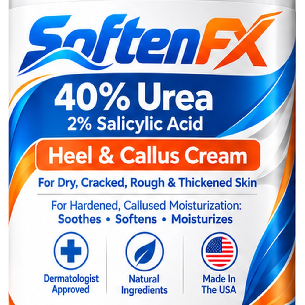Label close-up: 40% Urea, 2% Salicylic Acid