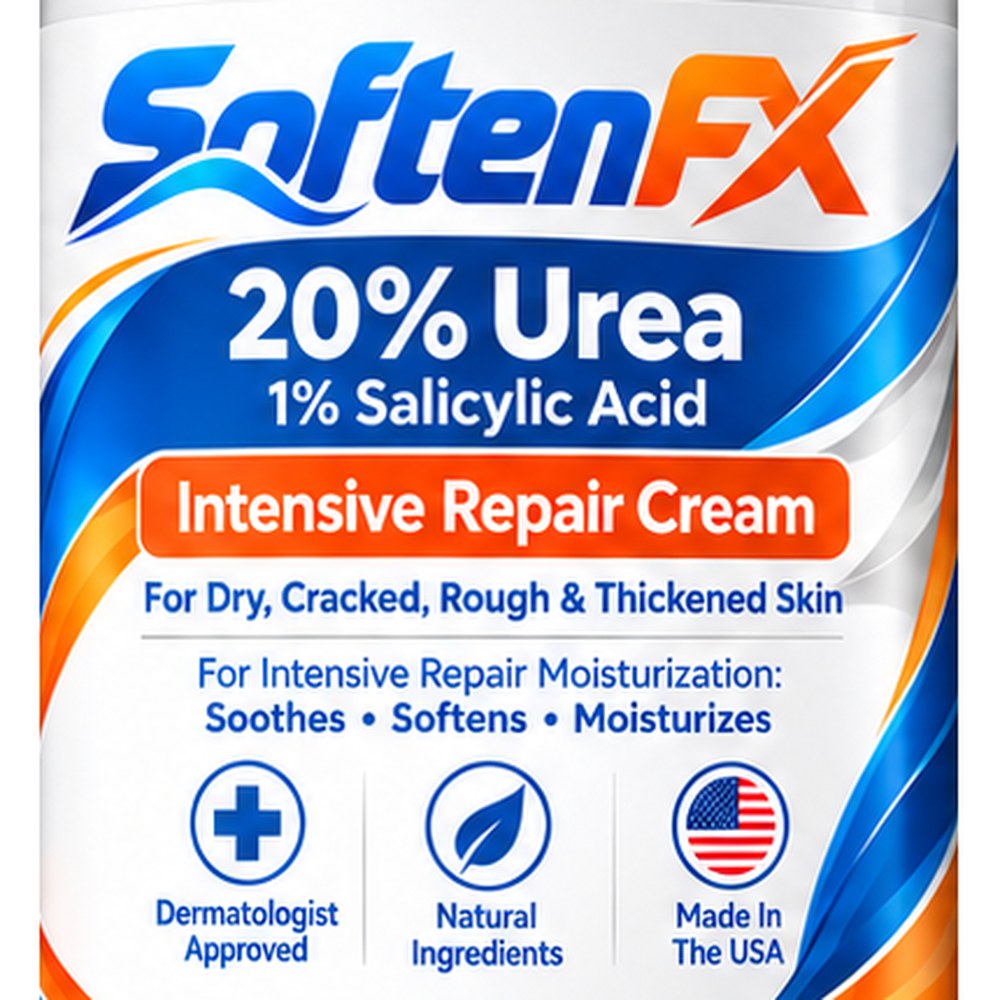Label close-up: 20% Urea, 1% Salicylic Acid